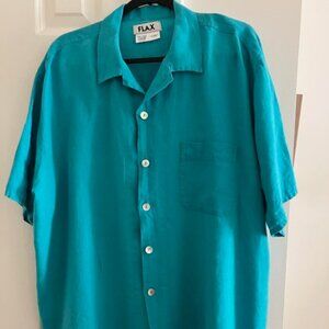 Genuine FLAX Linen Button Down Blouse (Large)